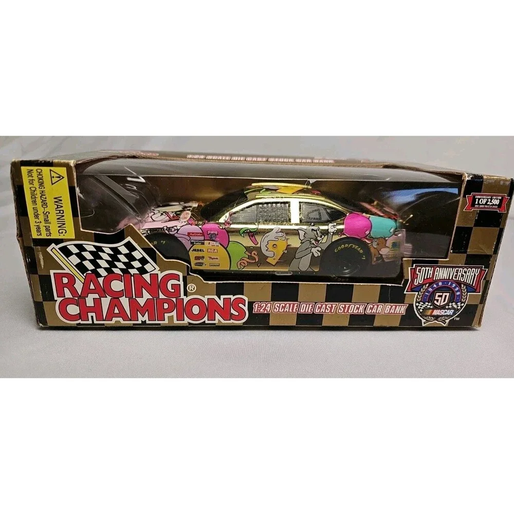 Lake Speed #9 Gold CartoonNetwork Ford Taurus 1998 Nascar 50th 1/24 DieCast bank
